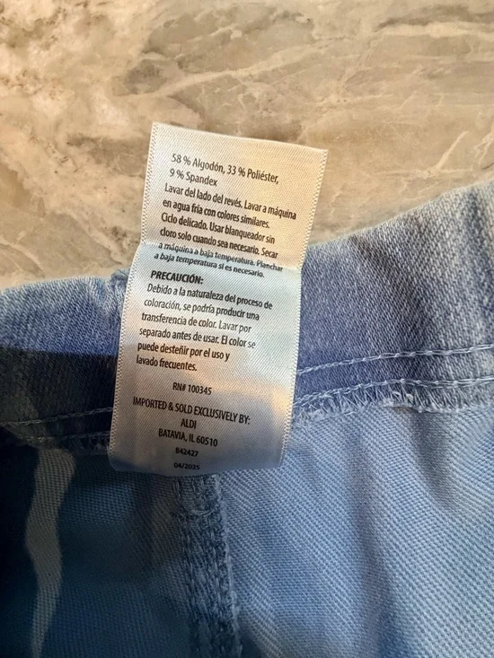 Serra Wide Leg Jeans Womens Medium Light Wash Pull On Denim Palazzo Pants - Picture 4 of 8